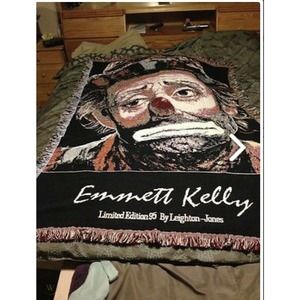 EMMETT KELLY LIMITED EDITION 95 THROW BLANKET